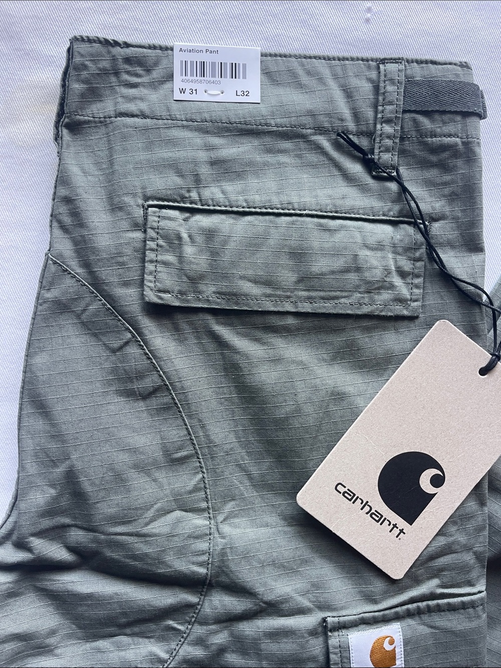 Carhartt Sage Green Cargo Work Pants - Picture 2 of 8
